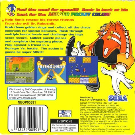 Sonic The Hedgehog Pocket Adventure cover or packaging material - MobyGames