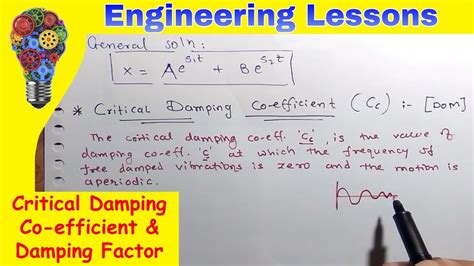 Critical Damping co-efficient and Damping Factor explained - YouTube