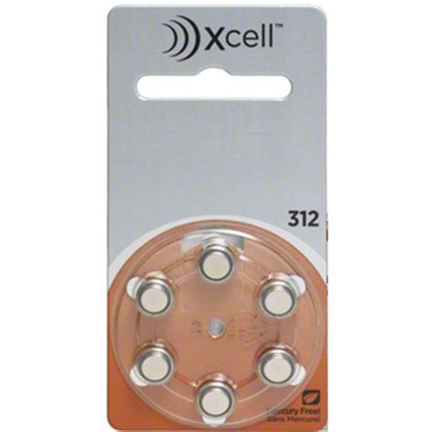 Xcell by Rayovac Size 312 MF Zinc Air Hearing Aid Batteries (60 pack) - Tanga