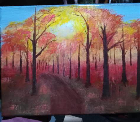 Autumn trees : r/painting