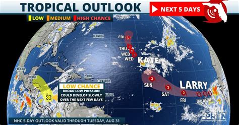 Tropical Storm Larry Forms, Development Possible In Southwest Caribbean ...