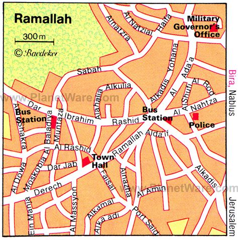 Ramallah Map - Palestine