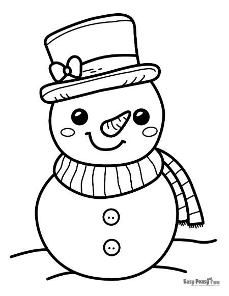 Printable Snowman Coloring Pages - Lots of Free Sheets - Easy Peasy and Fun