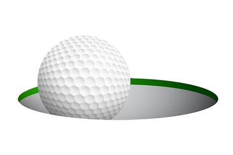 Golf Ball Rolling and Falls in Hole Graphic by RNko · Creative Fabrica