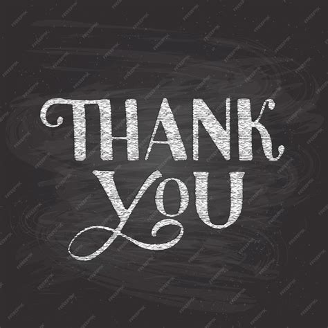 Premium Vector | Thank you hand written on chalkboard background grunge vector illustration easy ...