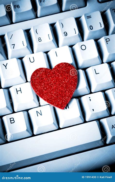 Heart On Keyboard Stock Photo - Image: 1991430