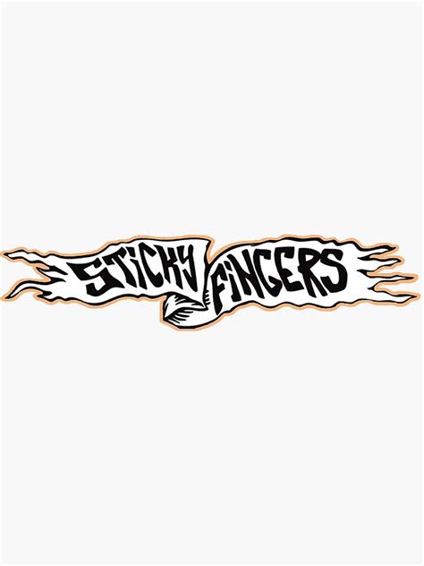 "STICKY FINGERS" Sticker for Sale by darty22 | Redbubble