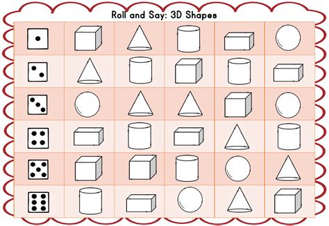 Roll and Say 3D Shapes Maths Dice Game by emmavgriffin - Teaching Resources - Tes | 3d shapes ...