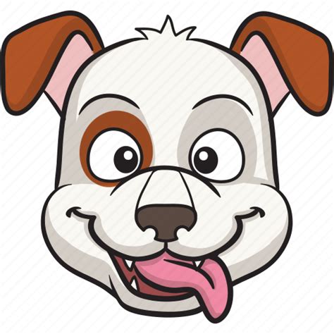 Cartoon, dog, emoji, emoticon, face, smiley icon - Download on Iconfinder