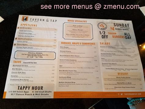 Online Menu of Tavern On The Square Restaurant, Grand Rapids, Michigan, 49503 - Zmenu