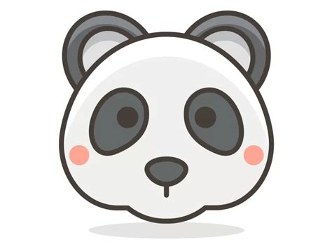 Panda Face Emoji Icon PNG vector in SVG, PDF, AI, CDR format