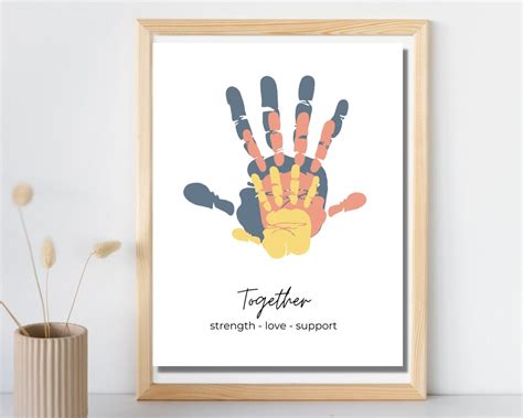 Family Handprint Art, Craft, Printable Decor Art, Digital Print, Family ...