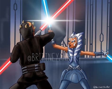 Star Wars Drawing Ahsoka Tano Darth Maul Clone Wars Star Wars - Etsy