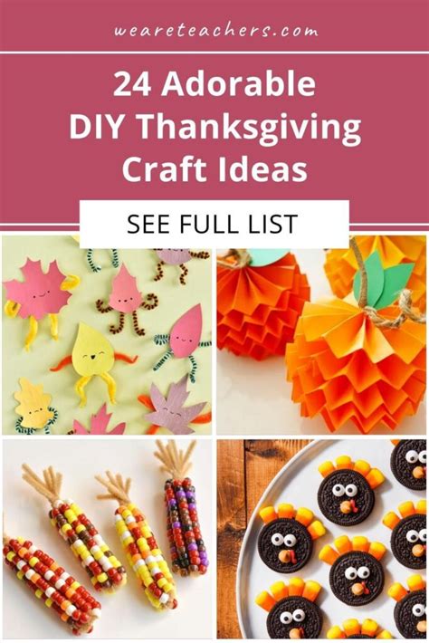 Thanksgiving Dinner Crafts for Preschoolers: Get Creative with Your ...