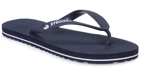 Lyst - Lacoste Thong Flip Flops in Blue for Men