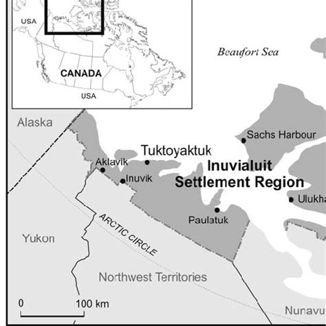 Location of Tuktoyaktuk within the Inuvialuit Settlement Region | Download Scientific Diagram