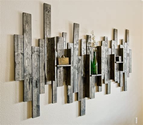 Rustic Display Shelf Decorative Wall Art