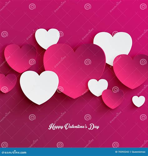 Heart Shape Valentine S Day Paper Cut-out Vector Stock Illustration ...