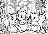Squirrel Coloring Pages For Toddlers sketch template