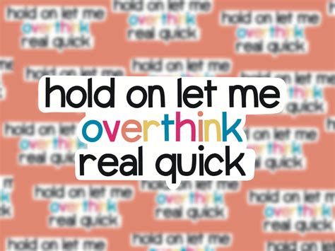 Overthinking Sticker Stickers Laptop Overthinker Stickers - Etsy