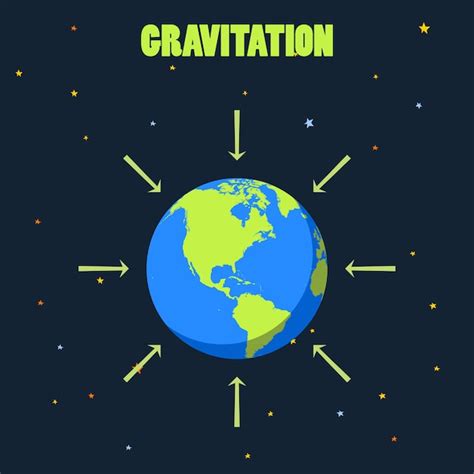 Premium Vector | Gravitation on planet Earth . concept illustration with and arrows that shows ...