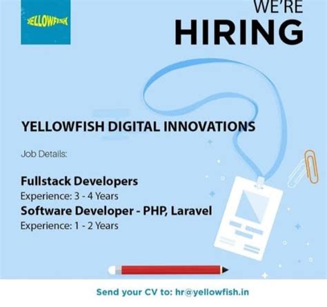 MULTIPLE JOB VACANCIES, YELLOWFISH DIGITAL INNOVATIONS