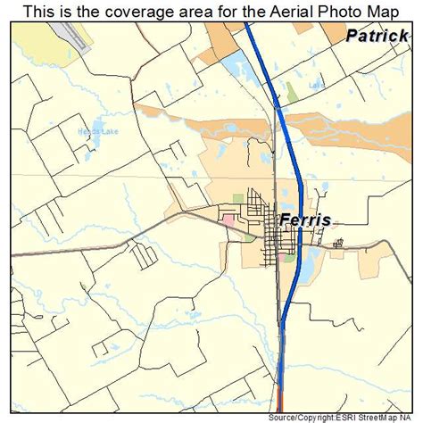 Aerial Photography Map of Ferris, TX Texas