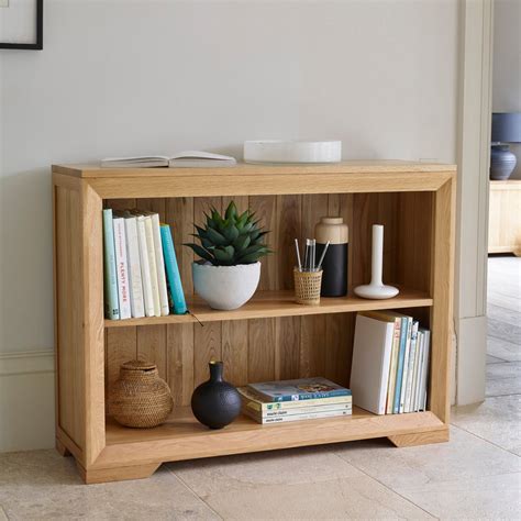 Bevel Small Bookcase in Natural Solid Oak | Oak Furniture Land