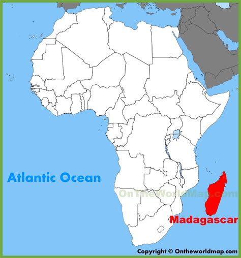 Madagascar location on the Africa map