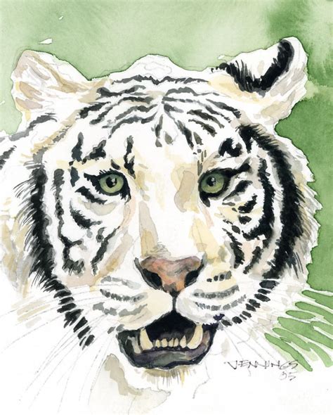 White Tiger Painting by Mark Jennings - Fine Art America