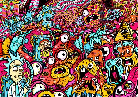 Rick And Morty Graffiti Wallpaper