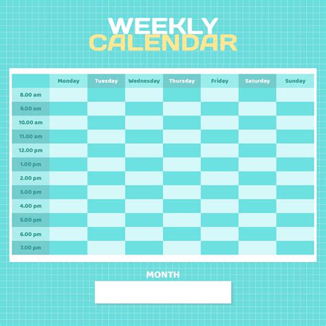 7 best images of printable weekly calendar with time slots printable - weekly calendar template ...