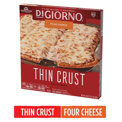 DIGIORNO Four Cheese Frozen Pizza on a Thin Crust 23 oz. - Walmart.com - Walmart.com