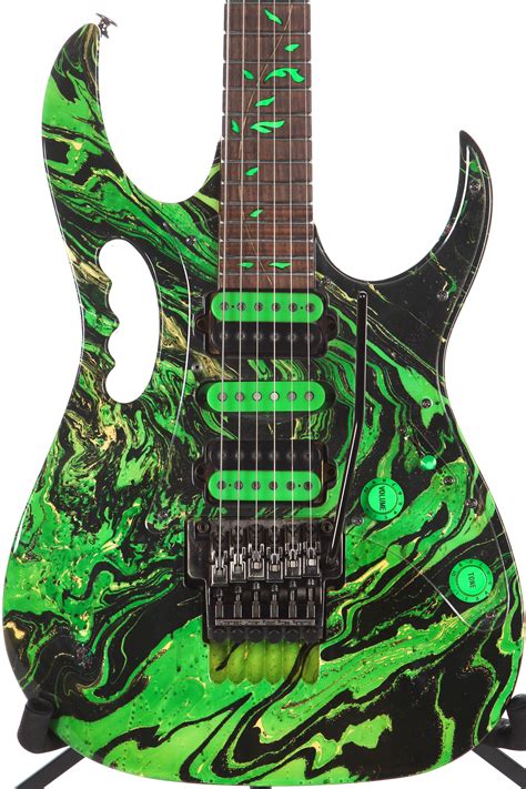 1991 Ibanez JEM 77GMC Green Multi Color Steve Vai Electric Guitar ...