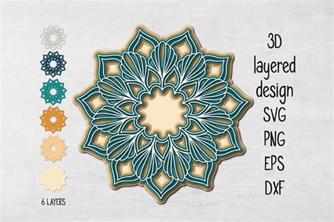 3D Layered Mandala Graphic Free 3D SVG - LinkedGo Vinyl