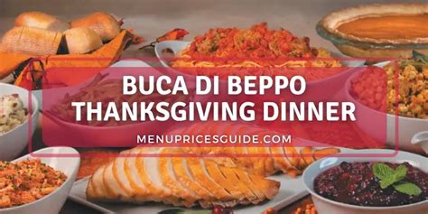 Buca di Beppo Thanksgiving Dinner Prices 2023