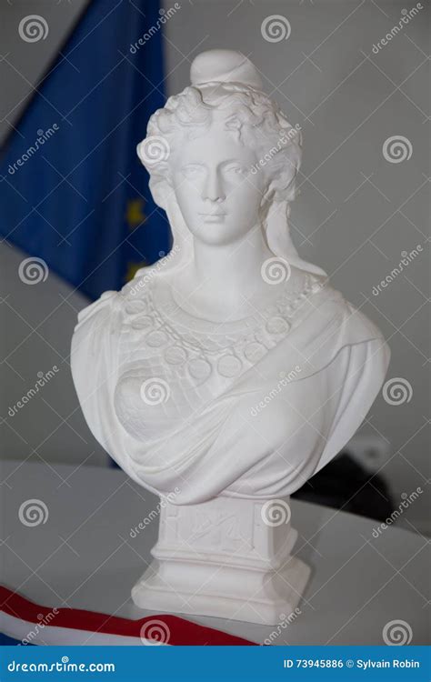 White Bust of Marianne, Symbol of France and French Republic Stock ...