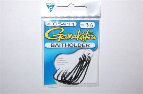 4 Packs Gamakatsu Baitholder Hook Size 1/0 7 per Pack # 05411 Hooks for sale online | eBay