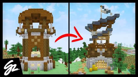 Transforming A Pillager Outpost In Minecraft - YouTube