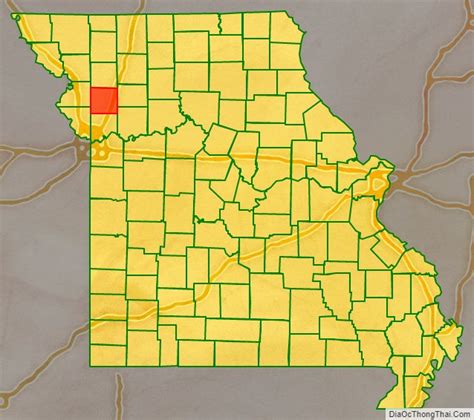 Map of Clinton County, Missouri