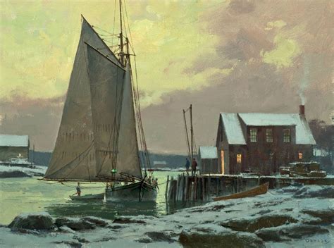 The Paintings of Donald Demers | Winter painting, Painting, Seascape ...