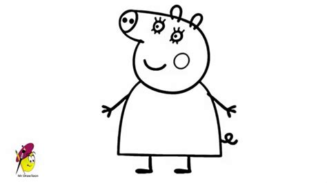 Mummy Pig - How to draw Peppa Pig - mummy Pig - YouTube