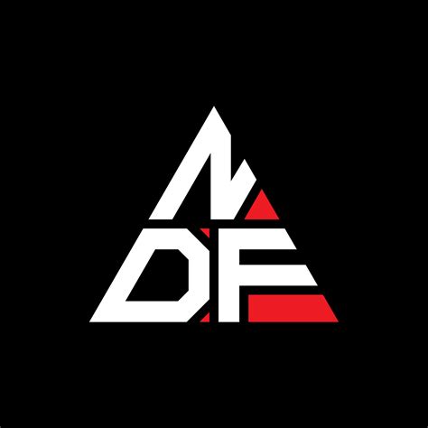 NDF triangle letter logo design with triangle shape. NDF triangle logo ...