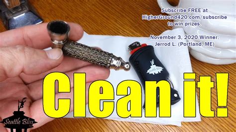 How to clean a metal cannabis taster pipe - YouTube