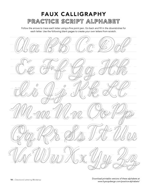 Calligraphy Alphabet Fonts Printable