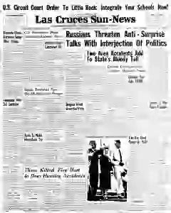 Las Cruces Sun News Newspaper Archives, Nov 10, 1958, p. 1