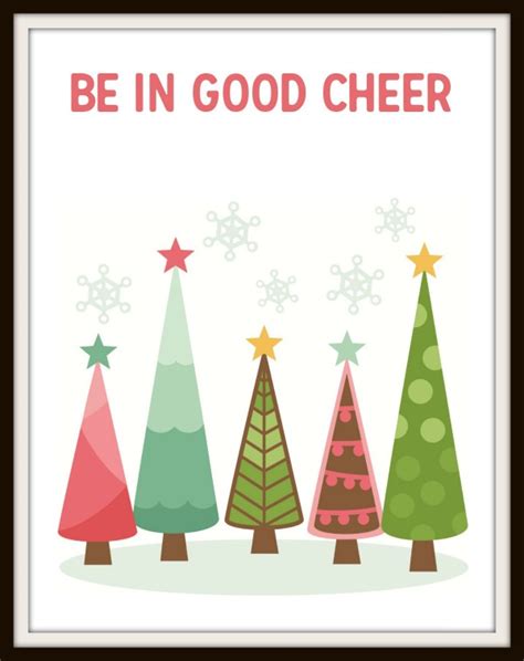 Get this Retro Chic Be in Good Cheer Free Christmas Printable