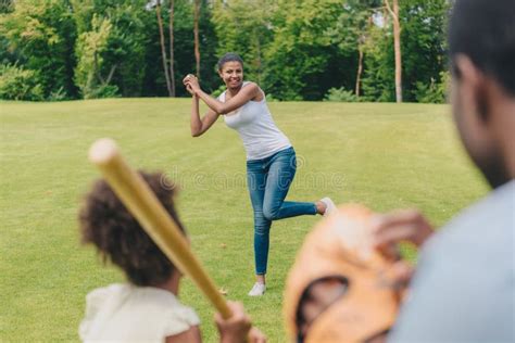 African American Family Playing Baseball Stock Photo - Image of child, park: 103846584