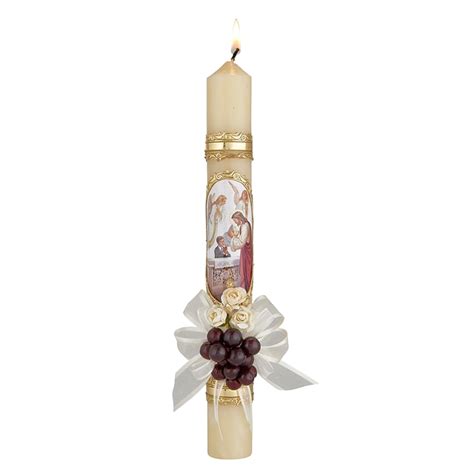 Decorated First Communion Candle for Boy - Pack of 4 | The Catholic ...