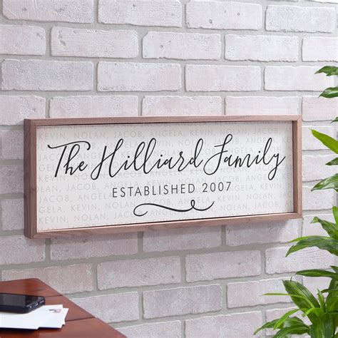 Personalized Family Established Framed Wall Sign | GiftsForYouNow